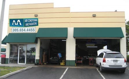 AAA Air Conditioning & Radiators storefront at 18400 NW 2nd Ave, Miami