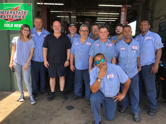 The AAA Air Conditioning & Radiators team at the shop in Miami